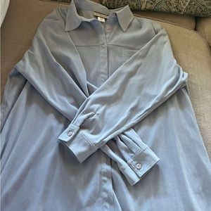 Blue shade button Up